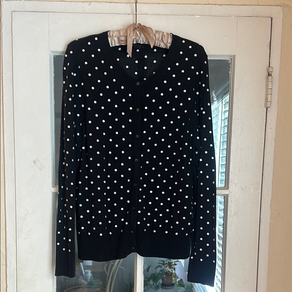 Black and White Polka Dot Sweater